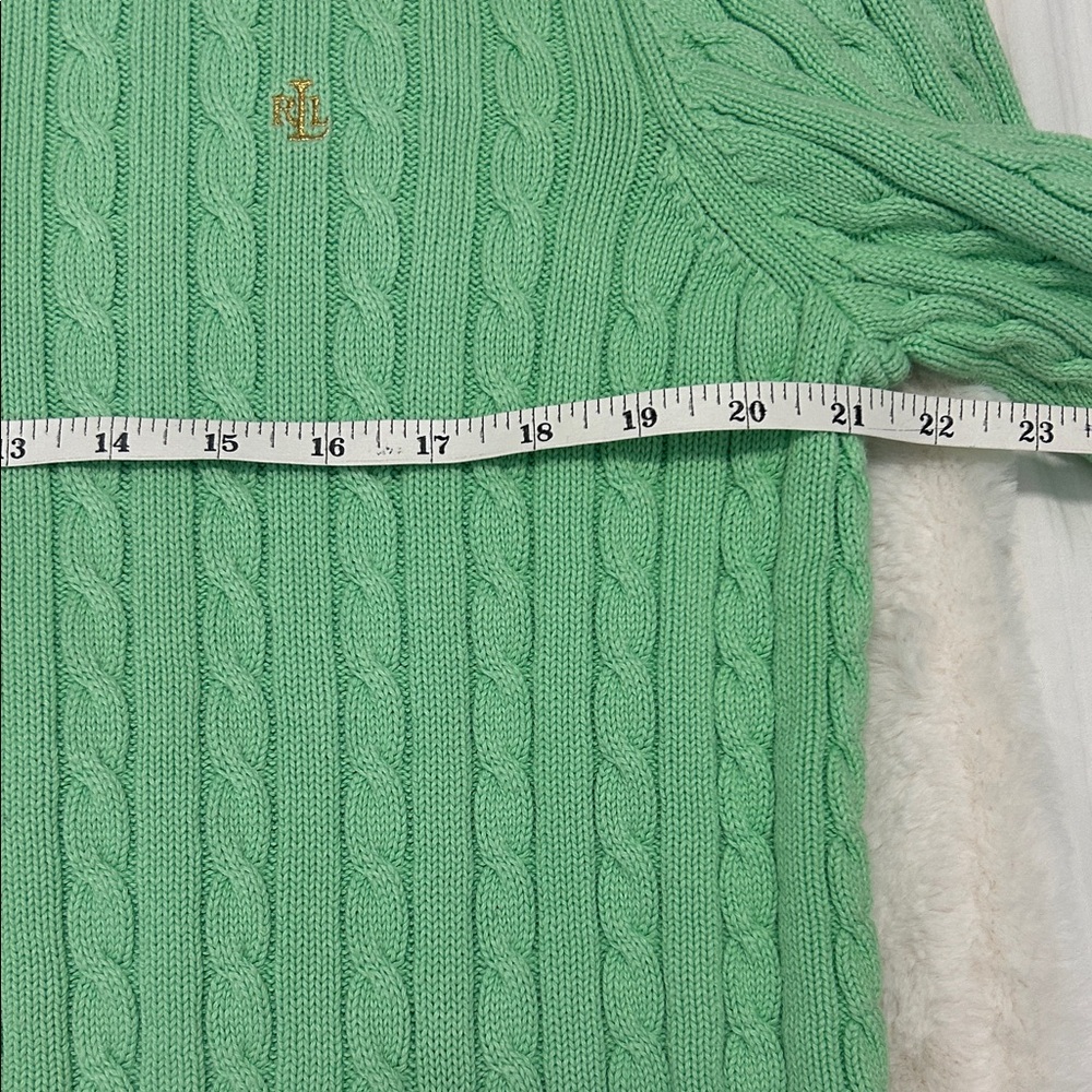 Lauren Ralph Lauren Elevated Everyday Cable Knit Sweater XL Preppy Casual - Picture 7 of 11